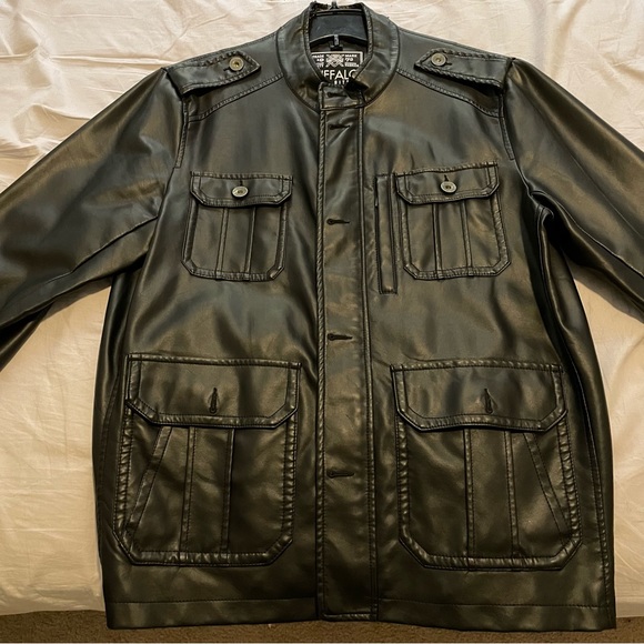 Buffalo David Britton Leather Jacket L - Picture 4 of 8